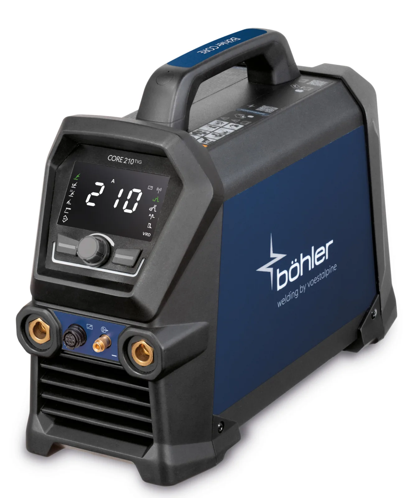 Böhler CORE 210 TIG, spawarka TIG, widok z przodu, Spawlab