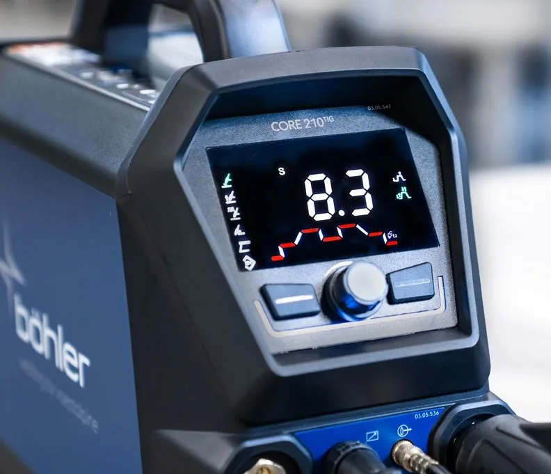 Böhler CORE 210 TIG, zestaw z uchwytem TIG BT26, panel sterowania, Spawlab