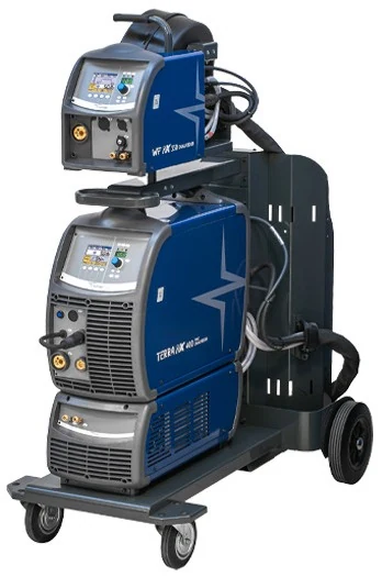Böhler TERRA NX 400 PMC DualFeeder, zestaw wodny, spawarka MIG/MAG, widok z przodu, Spawlab