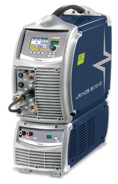 Böhler URANOS NX 2700 MTE, zestaw gazowy, spawarka MIG/MAG, widok z przodu, Spawlab