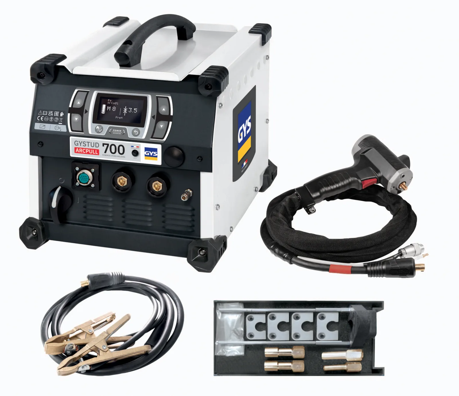 GYS GYSTUD ARCPULL 700 INDUSTRY (Gun=10m), widok z przodu, Spawlab