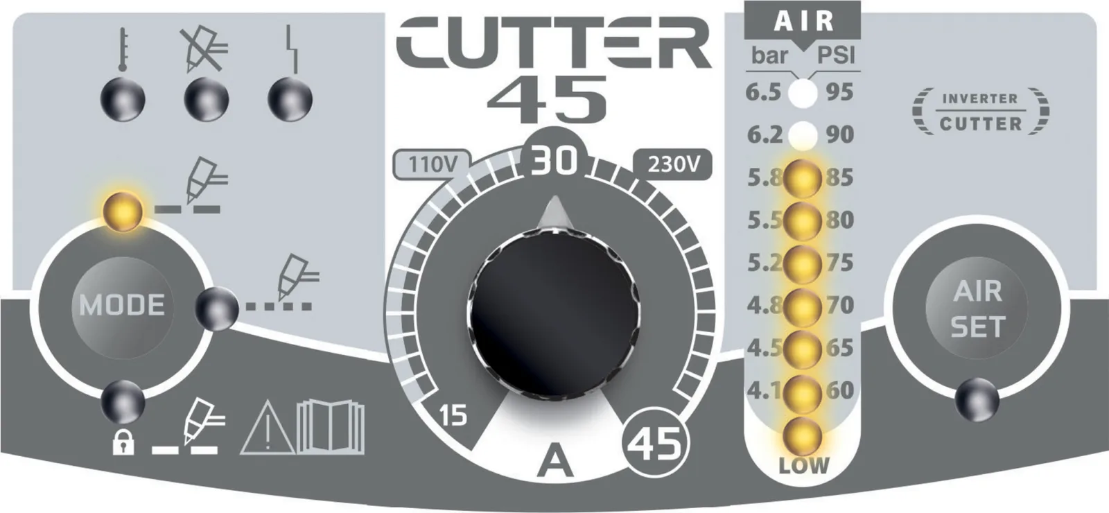 GYS Pakiet PLASMA CUTTER 45 CT 16 - M3, panel sterowania, Spawlab