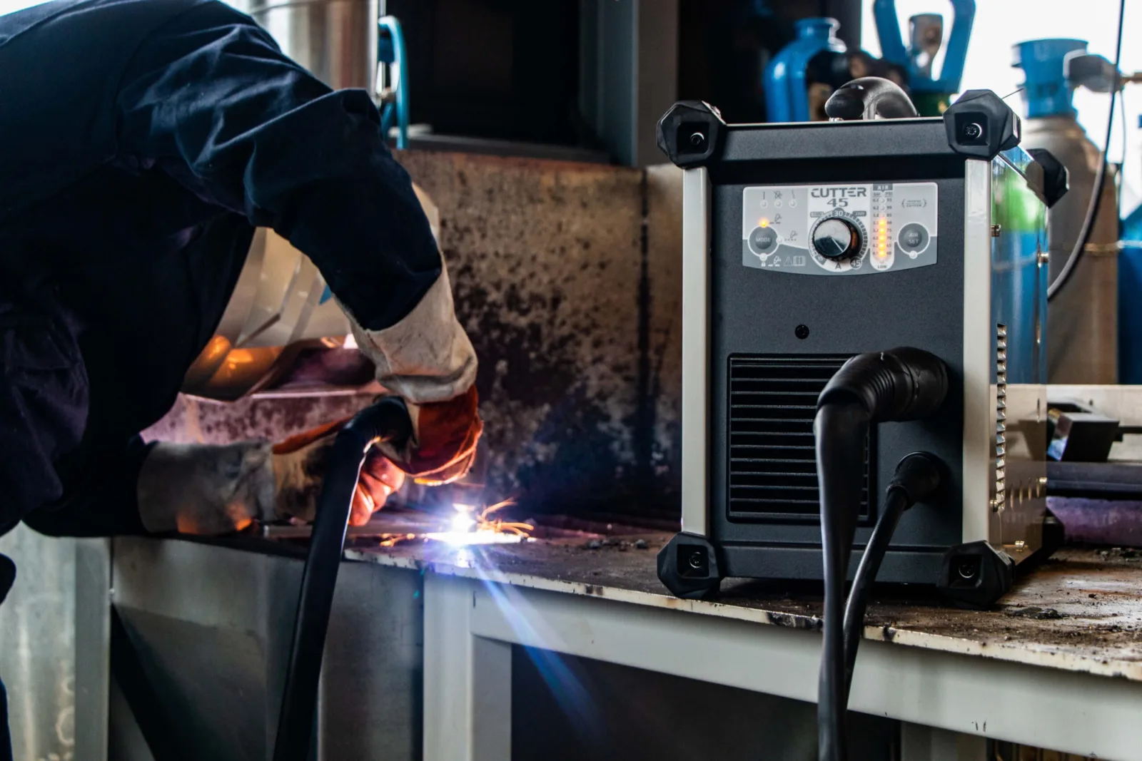 GYS Pakiet PLASMA CUTTER 45 CT 16, pakiet A1, w pracy, Spawlab