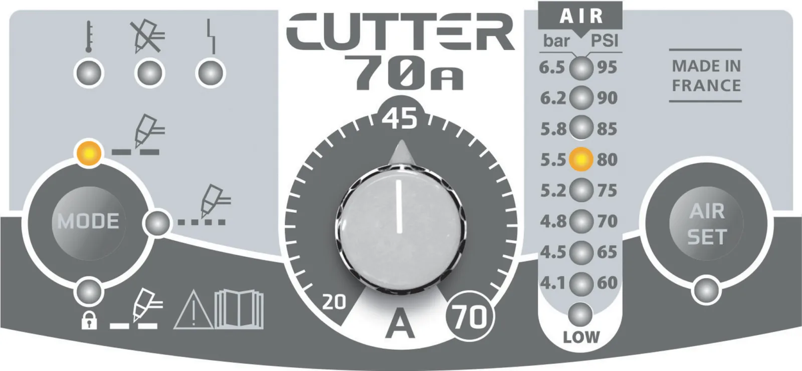GYS Pakiet PLASMA CUTTER 70 CT M1, panel sterowania, Spawlab