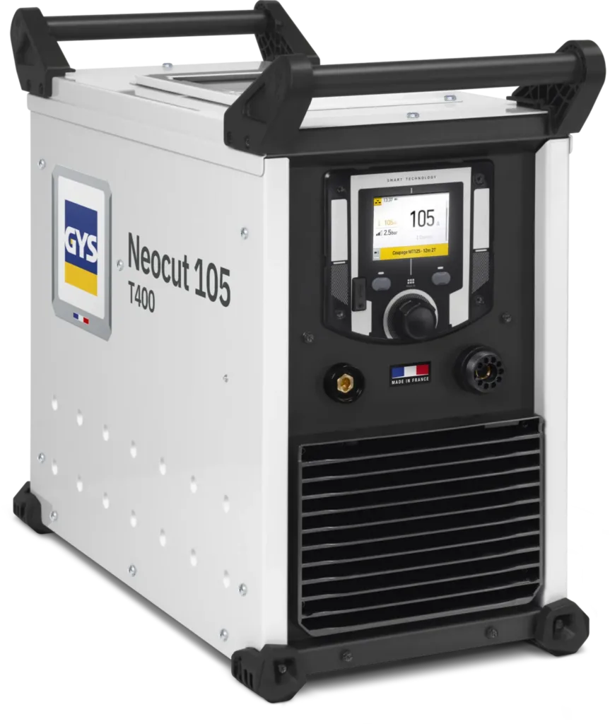 GYS Pakiet PLASMA NEOCUT 105 T400, pakiet M1, przecinarka plazmowa, widok z przodu, Spawlab