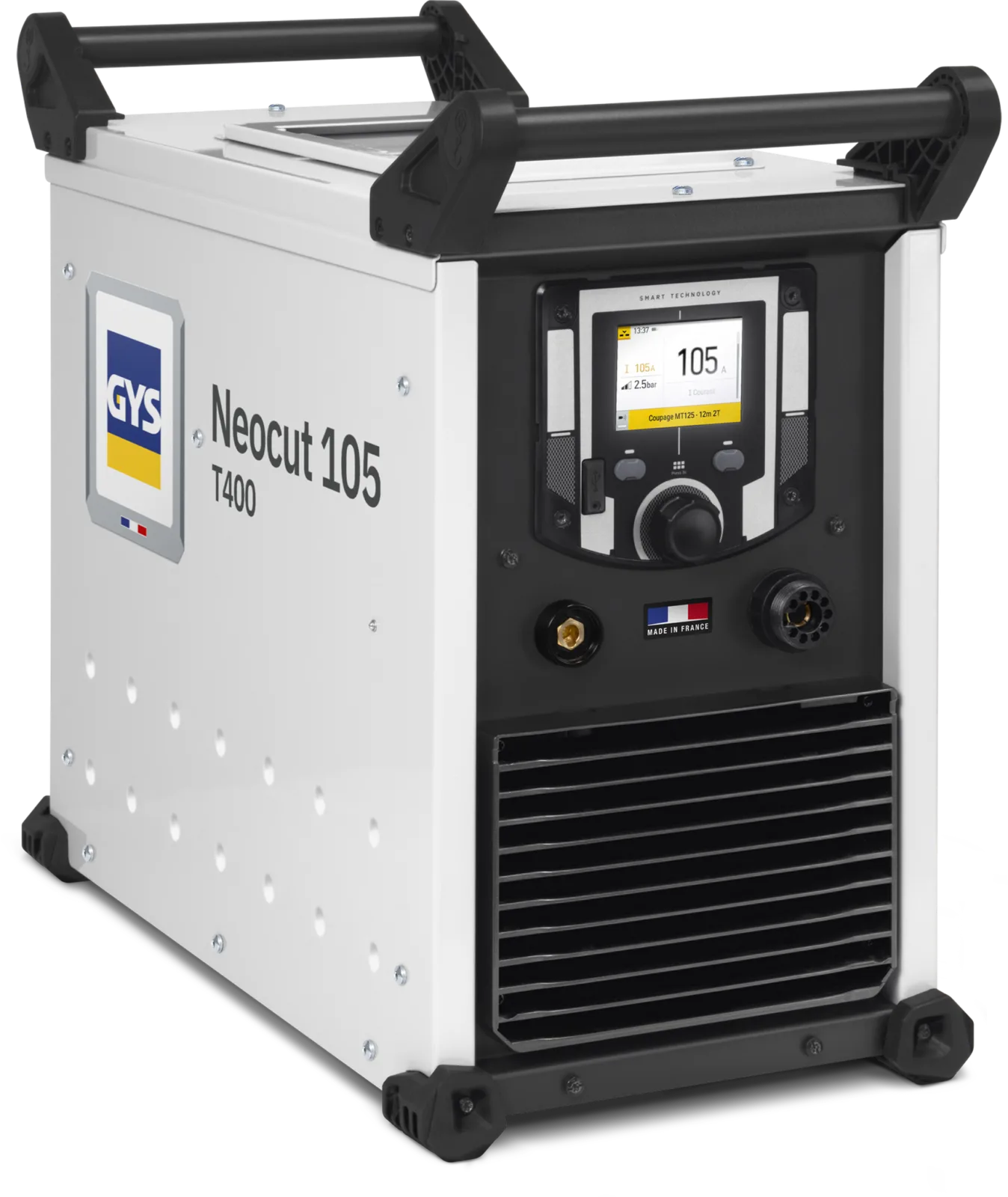 GYS Pakiet PLASMA NEOCUT 105 T400, pakiet M1, przecinarka plazmowa, widok z przodu, Spawlab