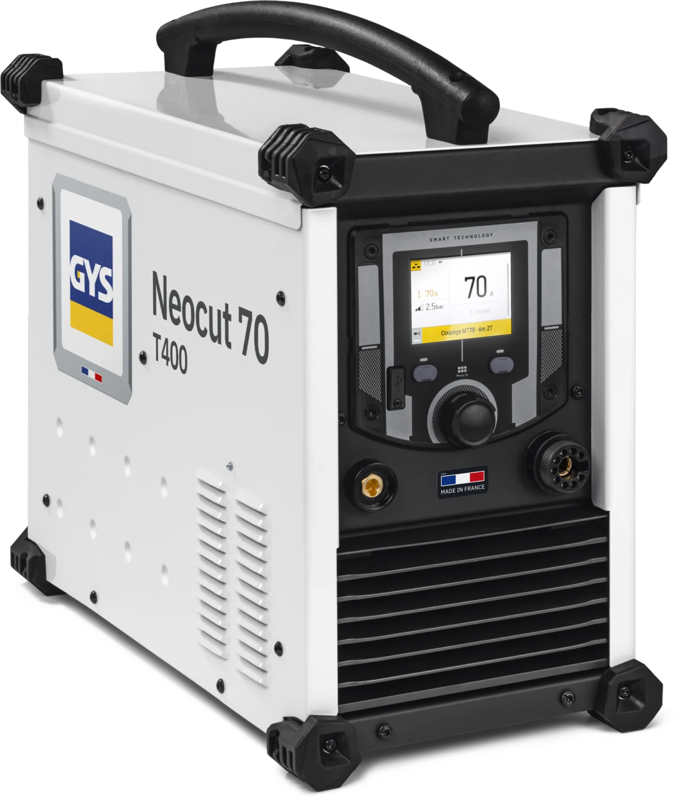 GYS Pakiet PLASMA NEOCUT 70 T400, pakiet M1, przecinarka plazmowa, widok z przodu, Spawlab