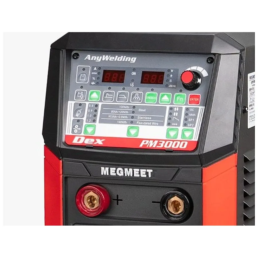 MEGMEET Dex PM3000, panel sterowania AnyWelding z wyświetlaczami prądu i napięcia