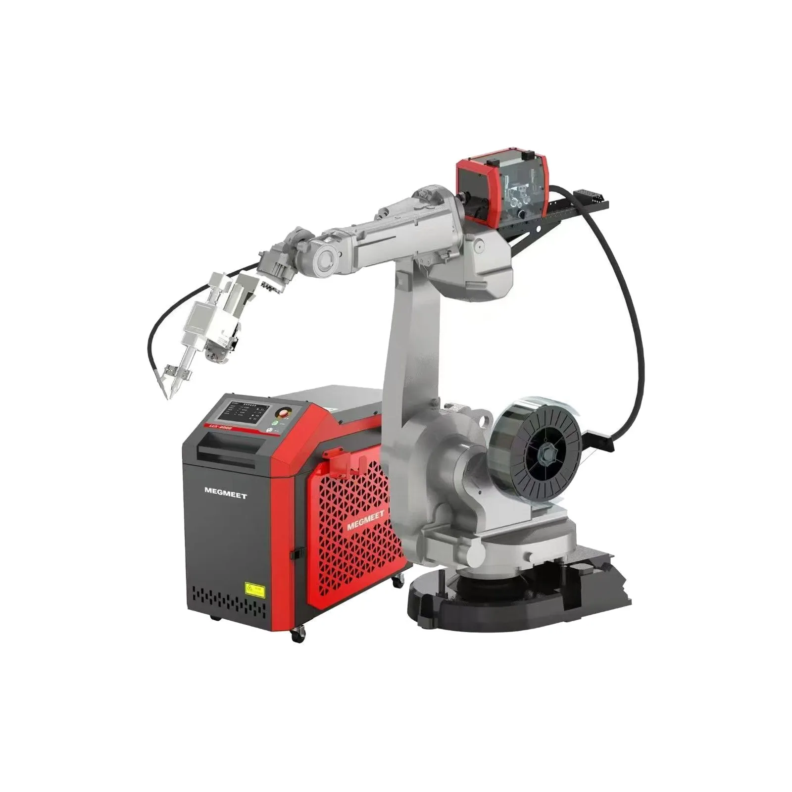 Spawarka laserowa MEGMEET LUX-2000 zabudowana na robocie spawalniczym, Spawlab