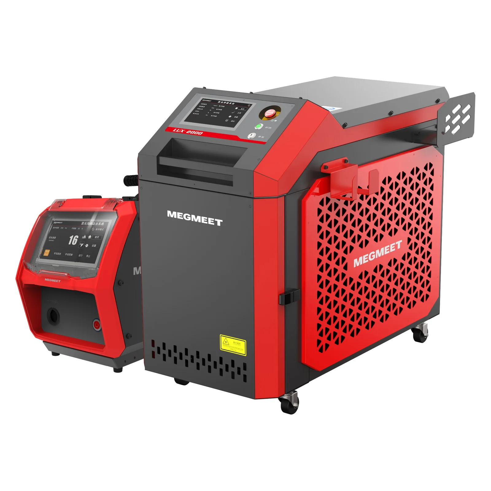 Spawarka laserowa MEGMEET LUX-2000 z podajnikiem drutu ustawionym z boku, Spawlab