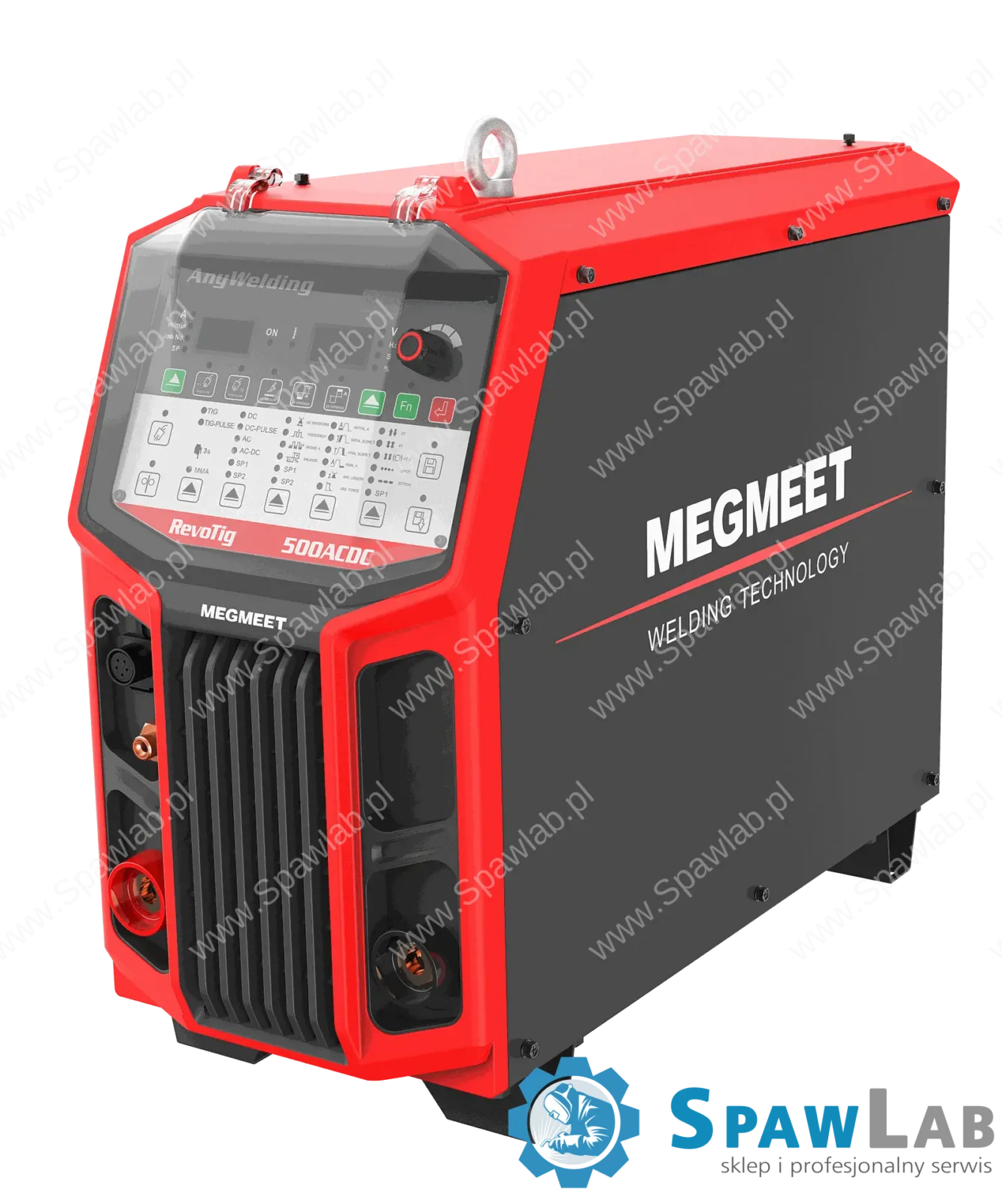 MEGMEET RevoTig 400 AC/DC W, chłodzenie cieczą, źródło spawalnicze, widok z przodu, Spawlab