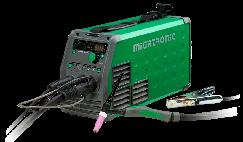 Migatronic Focus TIG 200 AC/DC PFC, źródło z uchwytem TIG i przewodami, Spawlab