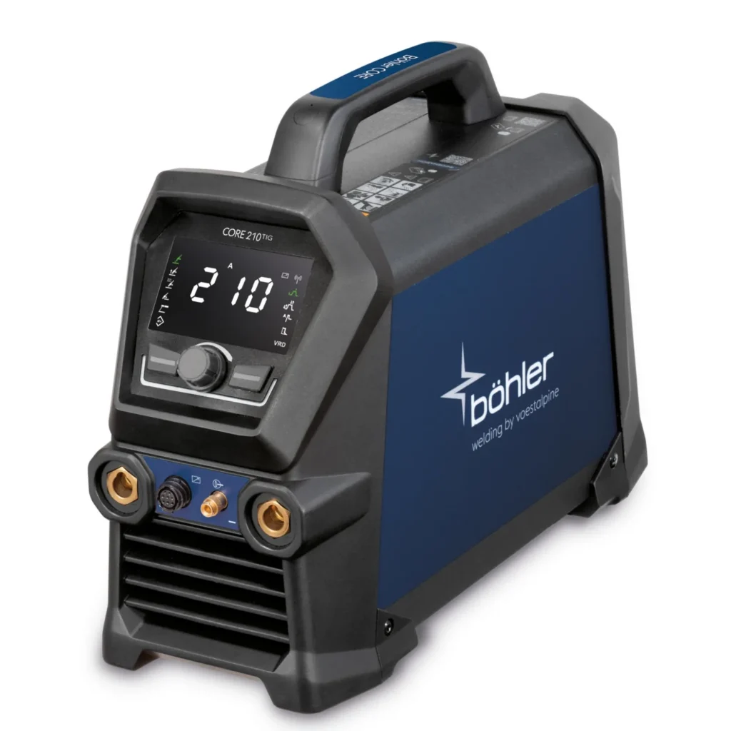 Böhler CORE 210 TIG, spawarka TIG, widok z przodu, Spawlab