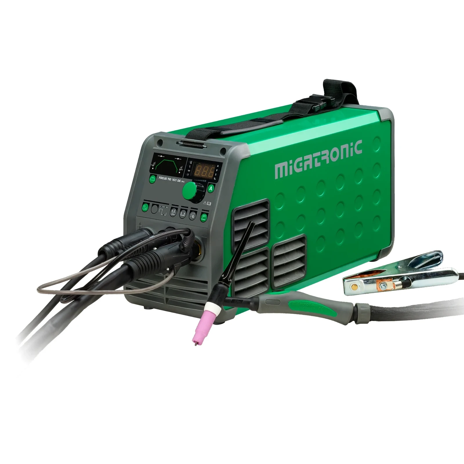 Migatronic Focus TIG 161 DC HP PFC, widok z przodu, Spawlab